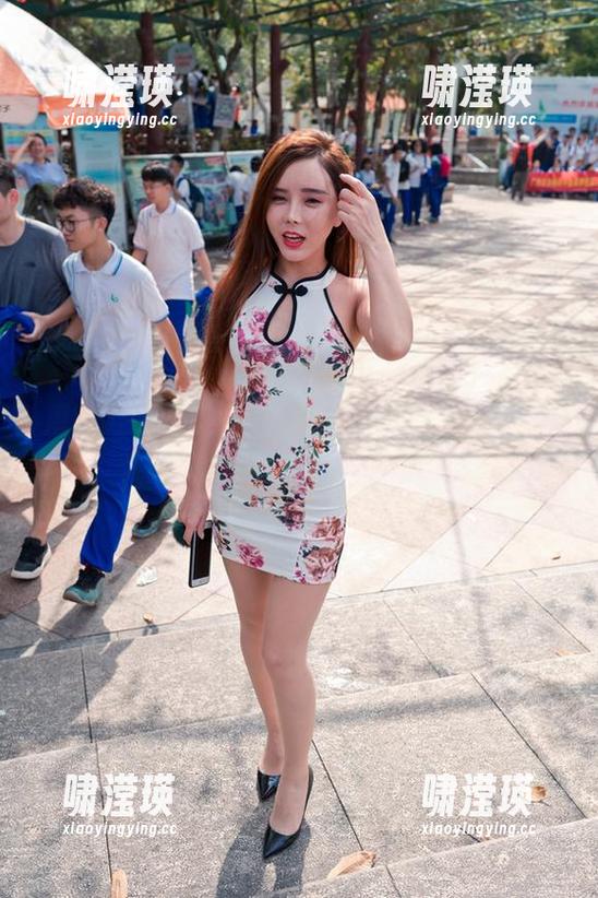 魔镜街拍 - 这包臀灰裙的OL风，绝对无圣光，好想收藏婷婷的图集